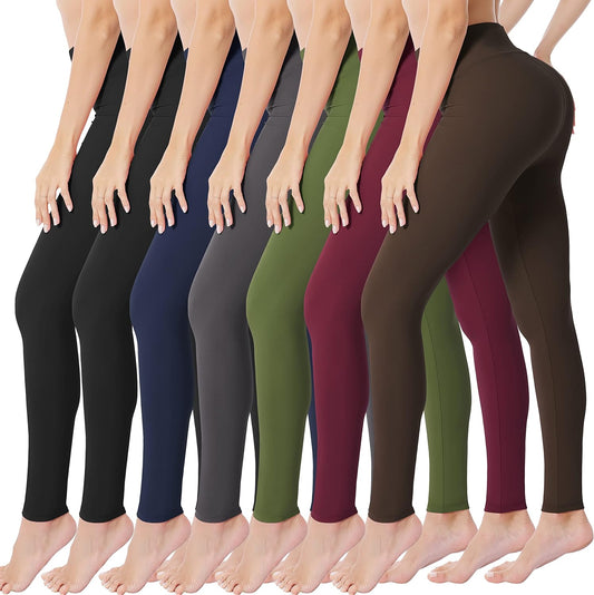 High Waisted Leggings for Women Buttery Soft Stretchy Tummy Control Workout Yoga Running Pants One&Plus Size