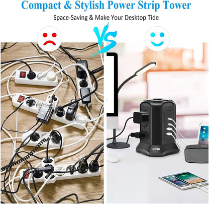 Power Strip Tower Surge Protector  