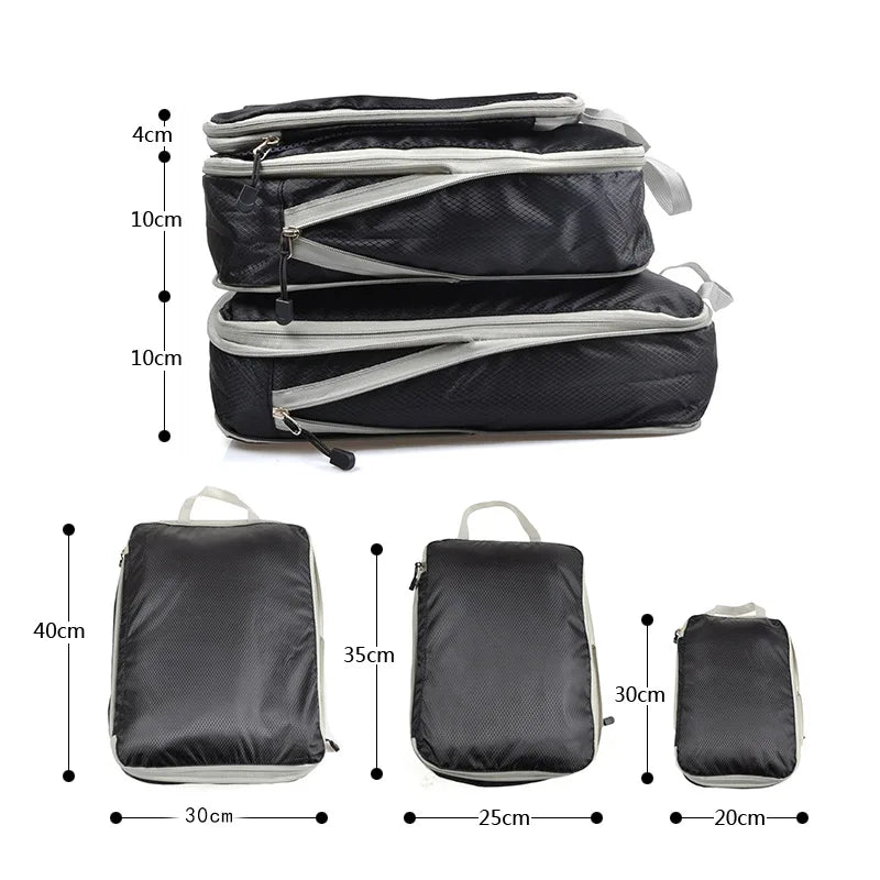 3PCS Travel Compressible Packing Bags