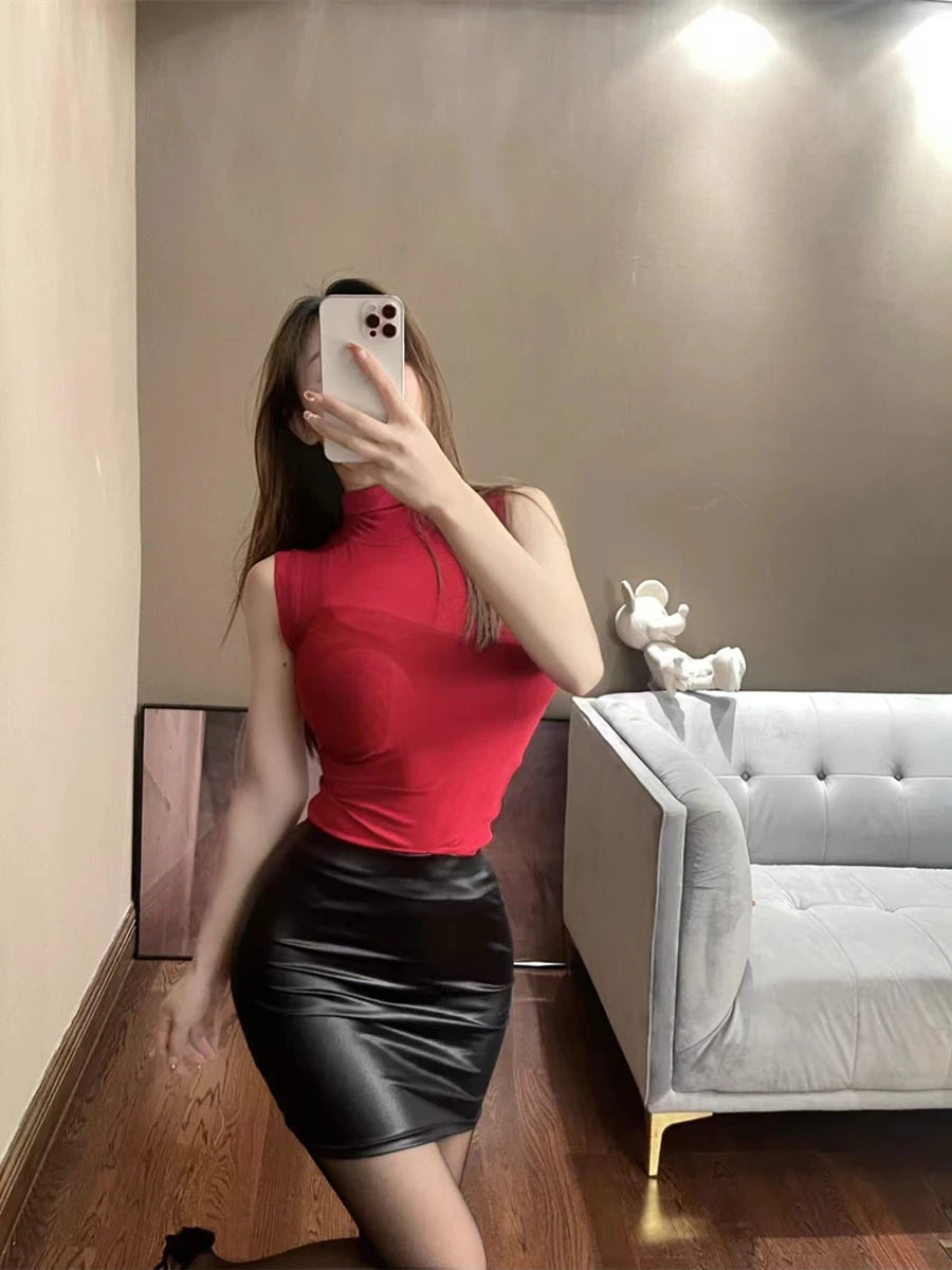 Leather Mini Skirt